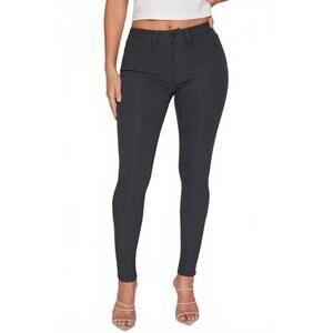 NEW YMI women's bianca mid-rise skinny jeans in black